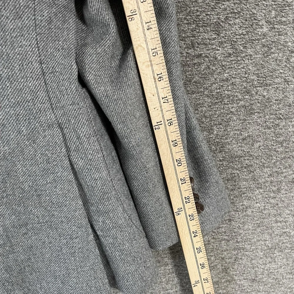 Jack Victor Blazer Mens 36 Gray Herringbone Wool Cashmere Sport Coat Gilet Liner